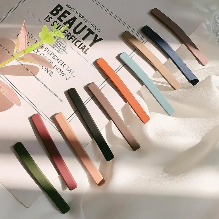 Mo Landi Color Korean Minimalist Hairpin Online Celebrity Joker Liu Haibian Clip Matte Clip Headdress
Mo Landi Color Korean Minimalist Hairpin Online Celebrity Joker Liu Haibian Clip Matte Clip Headdress