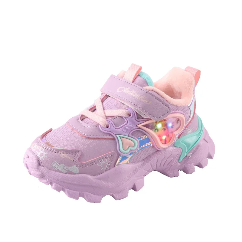 Disney lightweight plus velvet girls sneakers winter new frozen children's shoes baby shoes leather little girl led light shoes
Disney lightweight plus velvet girls sneakers winter new frozen children's shoes baby shoes leather little girl led light shoes