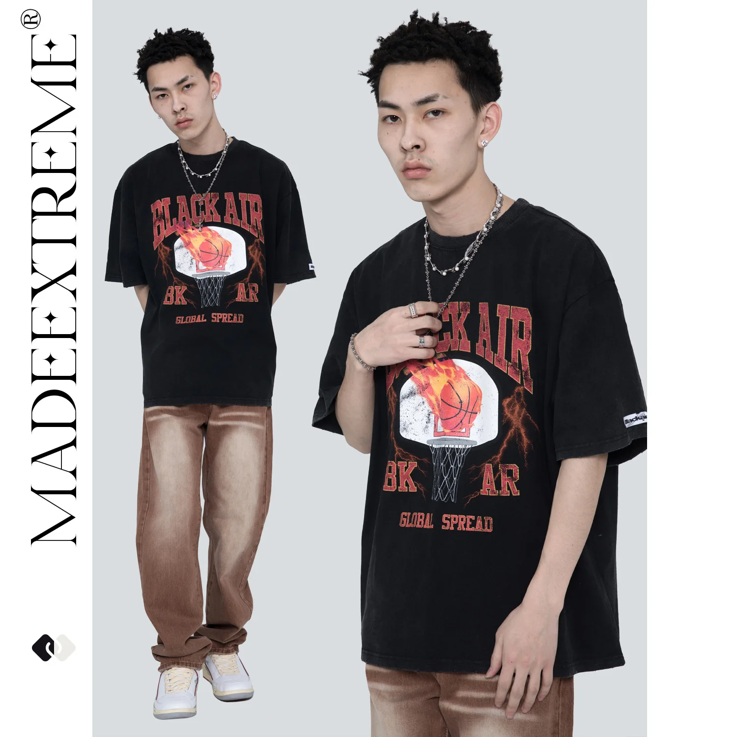 BLACKAIR Streetwear retro t shirt high street loose fashion short sleeve men and women hip hop punk clothes oversized t shirt
BLACKAIR Streetwear retro t shirt high street loose fashion short sleeve men and women hip hop punk clothes oversized t shirt