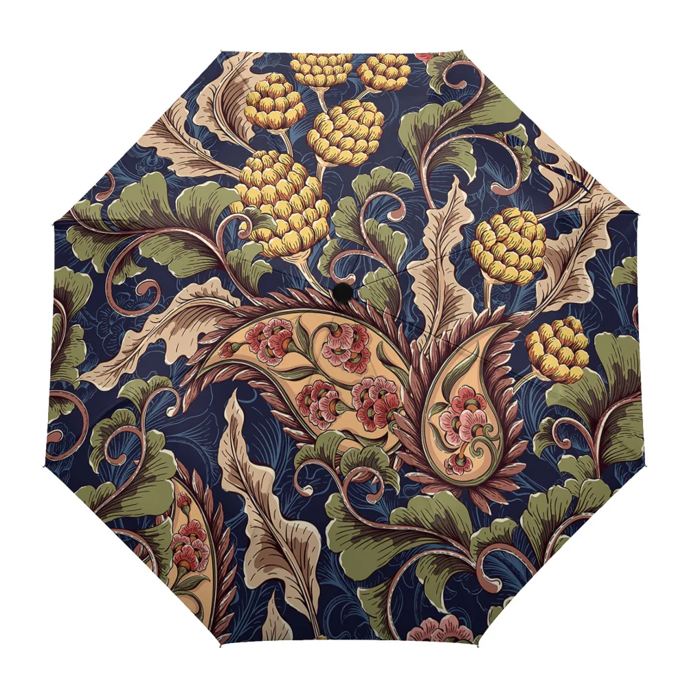 Vintage Court Flower Automatic Umbrella Men Women Rain Windproof Outdoor Travel Sun Three Folding Umbrellas 8 Ribs Gift Parasol
Vintage Court Flower Automatic Umbrella Men Women Rain Windproof Outdoor Travel Sun Three Folding Umbrellas 8 Ribs Gift Parasol