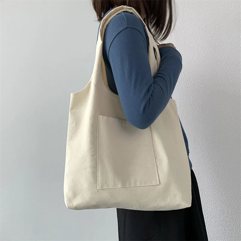 Women's Bag Cheap Casual Large Capacity Shoulder Bags Shopper Canvas Solid Harajuku Lady Handbags 1PC Bolsa
Women's Bag Cheap Casual Large Capacity Shoulder Bags Shopper Canvas Solid Harajuku Lady Handbags 1PC Bolsa