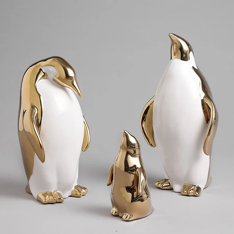 cartoon Animal ceramic figurines Golden Penguin Decoration Little Penguin Sculpture Creative Ceramic Craft Home Decor Accessorie
cartoon Animal ceramic figurines Golden Penguin Decoration Little Penguin Sculpture Creative Ceramic Craft Home Decor Accessorie