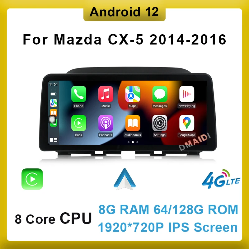 Android 12 Car Multimedia Player 12.5inch GPS Navigation for Mazda CX-5 2014-2016 Stereo CarPlay WiFi 4G BT Touch Screen
Android 12 Car Multimedia Player 12.5inch GPS Navigation for Mazda CX-5 2014-2016 Stereo CarPlay WiFi 4G BT Touch Screen