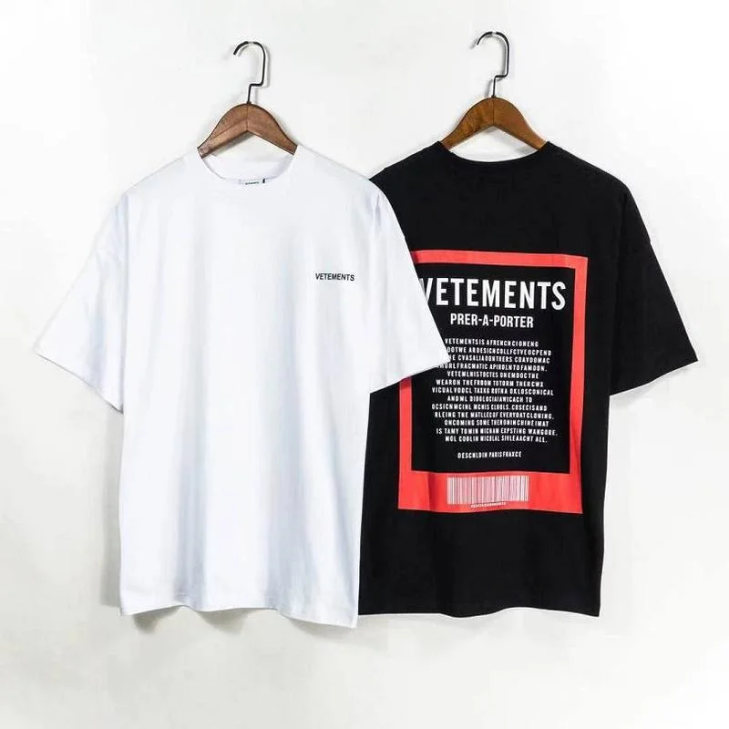22SS Large Patch Print on The Back Vetements T Shirt Men Women EU Size 100% Cotton Vetements Top Tees Streetwear Summer Techwear
22SS Large Patch Print on The Back Vetements T Shirt Men Women EU Size 100% Cotton Vetements Top Tees Streetwear Summer Techwear