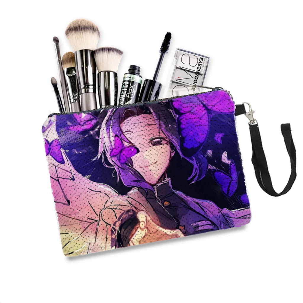 Kochou Shinobu Sequins Makeup Bag Demon Slayer Anime Women Girl Glitter Portable Cosmetic Bag Organizer Pouchs Travel Storage
Kochou Shinobu Sequins Makeup Bag Demon Slayer Anime Women Girl Glitter Portable Cosmetic Bag Organizer Pouchs Travel Storage