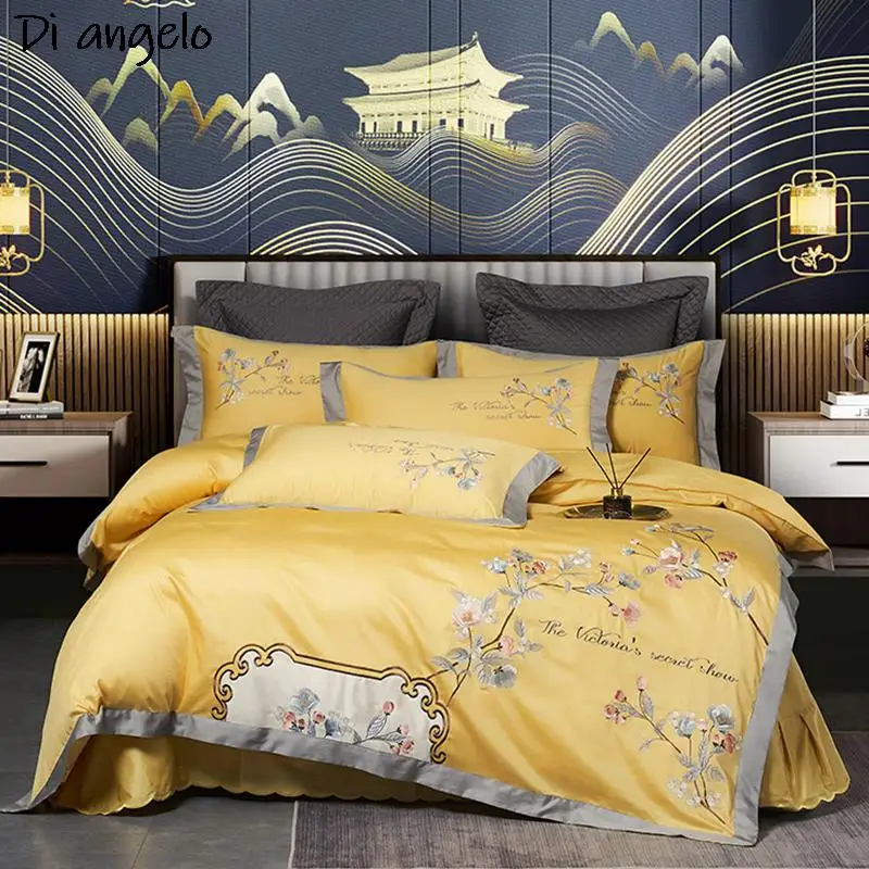 Luxury 1000TC Egyptian Cotton Yellow Pastoral Flowers Embroidery 100S Bedding Set Duvet Cover Bed Linen Sheet Pillowcases #/L 
Luxury 1000TC Egyptian Cotton Yellow Pastoral Flowers Embroidery 100S Bedding Set Duvet Cover Bed Linen Sheet Pillowcases #/L