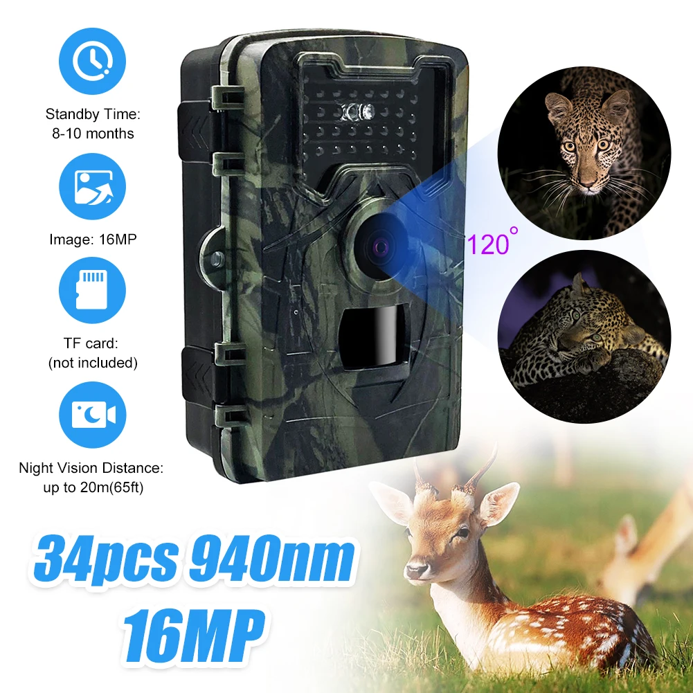 Mini Trail Camera 16MP 1080P with Night Vision Motion Activated 0.2s Trigger Time Waterproof Outdoor Wildlife Camera Monitoring
Mini Trail Camera 16MP 1080P with Night Vision Motion Activated 0.2s Trigger Time Waterproof Outdoor Wildlife Camera Monitoring