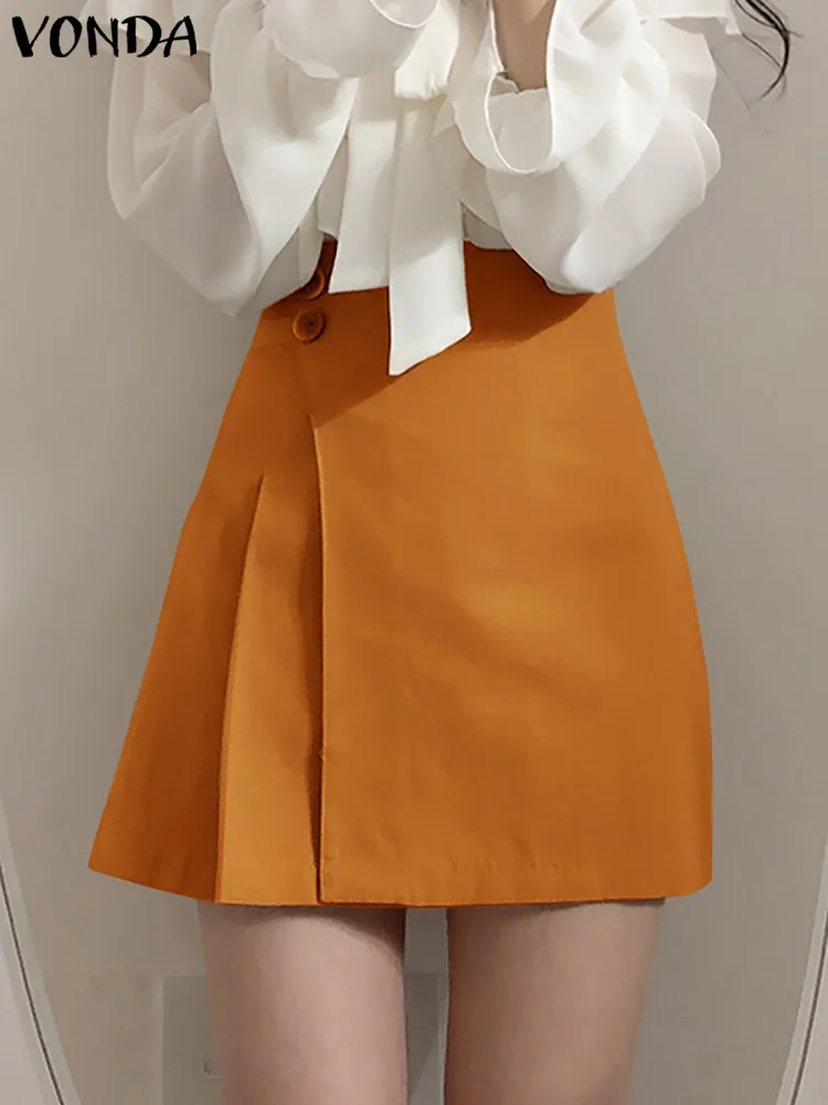 VONDA Elegant Women Pleated A-Line Skirts Party Mini Skirts Casual High Waist Jupe Female Clothing Street Faldas Saia Oversize
VONDA Elegant Women Pleated A-Line Skirts Party Mini Skirts Casual High Waist Jupe Female Clothing Street Faldas Saia Oversize