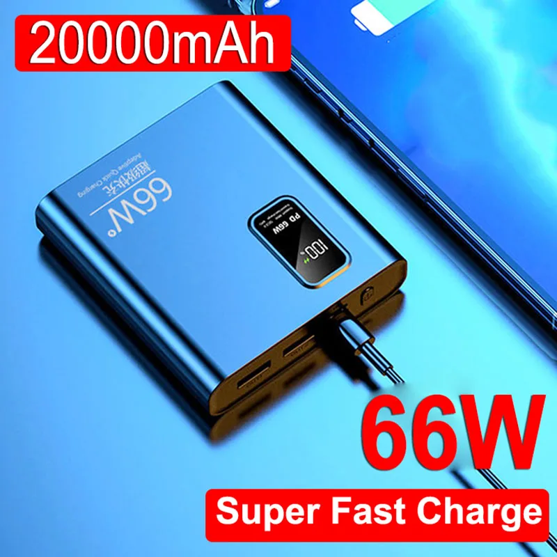 66W Super Fast Charging Power Bank Portable Mini 20000mAh Charger Digital Display External Battery Pack for iPhone Xiaomi
66W Super Fast Charging Power Bank Portable Mini 20000mAh Charger Digital Display External Battery Pack for iPhone Xiaomi