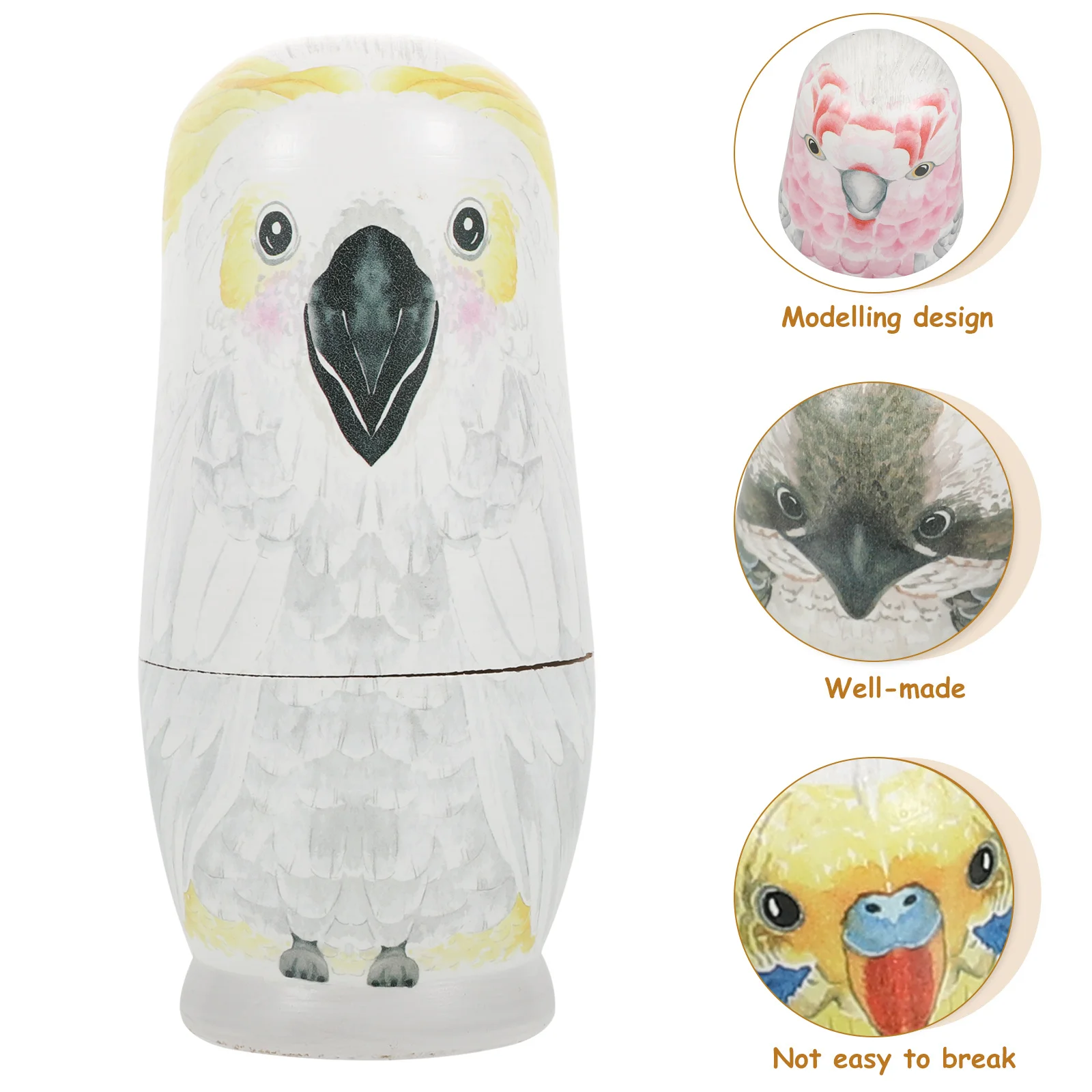 

Eagle Matryoshka Crafts Adults Russian Nesting Dolls Adorable Matryoshkas Stacking Wood Owl Wooden Ornament Child
