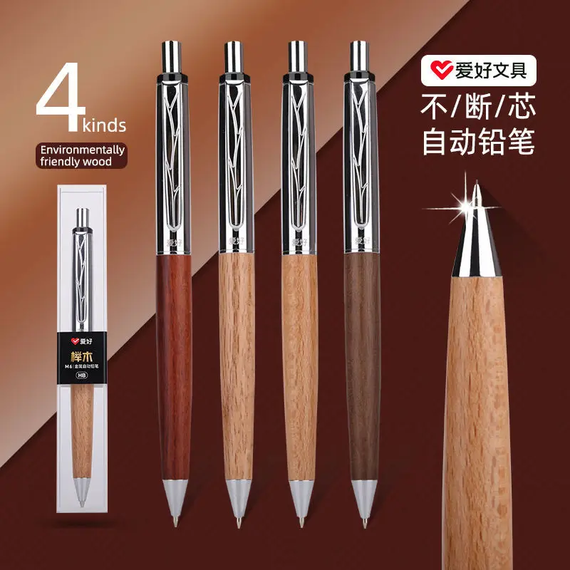 Wooden Pole Retro Mechanical Pencil 0.5mm Automatic Pen with Lead-free Poison 0.7 Refill Drawing Constant Lead Work
Wooden Pole Retro Mechanical Pencil 0.5mm Automatic Pen with Lead-free Poison 0.7 Refill Drawing Constant Lead Work