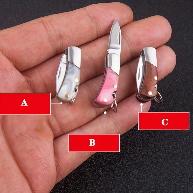 Portable Mini EDC Folding Knife - Stainless Steel Pocket Knife withSharp Blade - Perfect Keychain Gift for Men and Women
Portable Mini EDC Folding Knife - Stainless Steel Pocket Knife withSharp Blade - Perfect Keychain Gift for Men and Women
