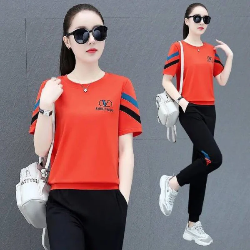 237#2022New Summer Casual Sportswear Suit Women's Fashion Korean Style Short Sleeve Loose plus Size Two-Piece Suit
237#2022New Summer Casual Sportswear Suit Women's Fashion Korean Style Short Sleeve Loose plus Size Two-Piece Suit