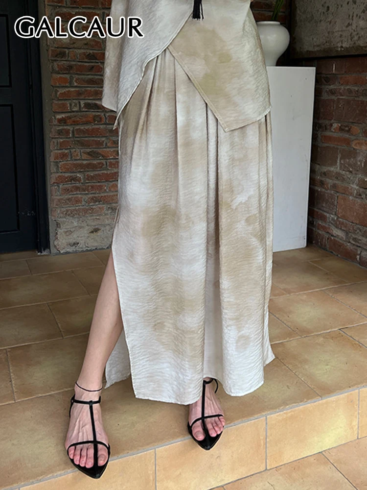 GALCAUR Side Split Maxi Skirts For Women High Waist Printing Hit Color Loose Casual Summer Korean Vintage A Line Skirt Female
GALCAUR Side Split Maxi Skirts For Women High Waist Printing Hit Color Loose Casual Summer Korean Vintage A Line Skirt Female