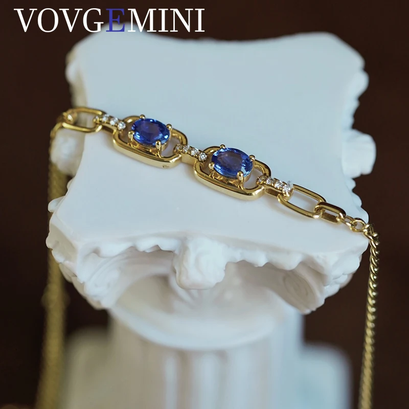 VOVOGEMINI Natural Sapphire Bracelet 18k Solid Gold Diamond Chain Fashion Jewelry For Woman Wedding Engagement Birthday Gift
VOVOGEMINI Natural Sapphire Bracelet 18k Solid Gold Diamond Chain Fashion Jewelry For Woman Wedding Engagement Birthday Gift