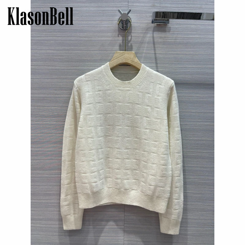 7.6 KlasonBell Geometric Jacquard Round Neck 100% Cashmere Knitted Pullover Sweater Women
7.6 KlasonBell Geometric Jacquard Round Neck 100% Cashmere Knitted Pullover Sweater Women