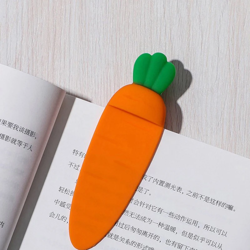 Cartoon Carrot Bookmark 3D Silicone Reading Label Cute Reading Tools Student Stationery Office Supplies
Cartoon Carrot Bookmark 3D Silicone Reading Label Cute Reading Tools Student Stationery Office Supplies