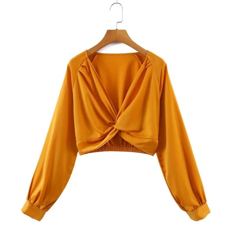 Satin Orange Blouses Women 2022 Fashion Twisted Bust Shirts Office Lady Shirred Long Puff Sleeve Party Blusas Tops Tunic
Satin Orange Blouses Women 2022 Fashion Twisted Bust Shirts Office Lady Shirred Long Puff Sleeve Party Blusas Tops Tunic