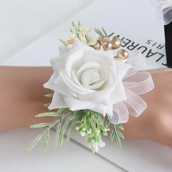Bridegroom Bride Corsage Flower Wrist Flowers Set Artificial Flower Wrist Corsage Bracelets Wedding Flowers Accessories
Bridegroom Bride Corsage Flower Wrist Flowers Set Artificial Flower Wrist Corsage Bracelets Wedding Flowers Accessories