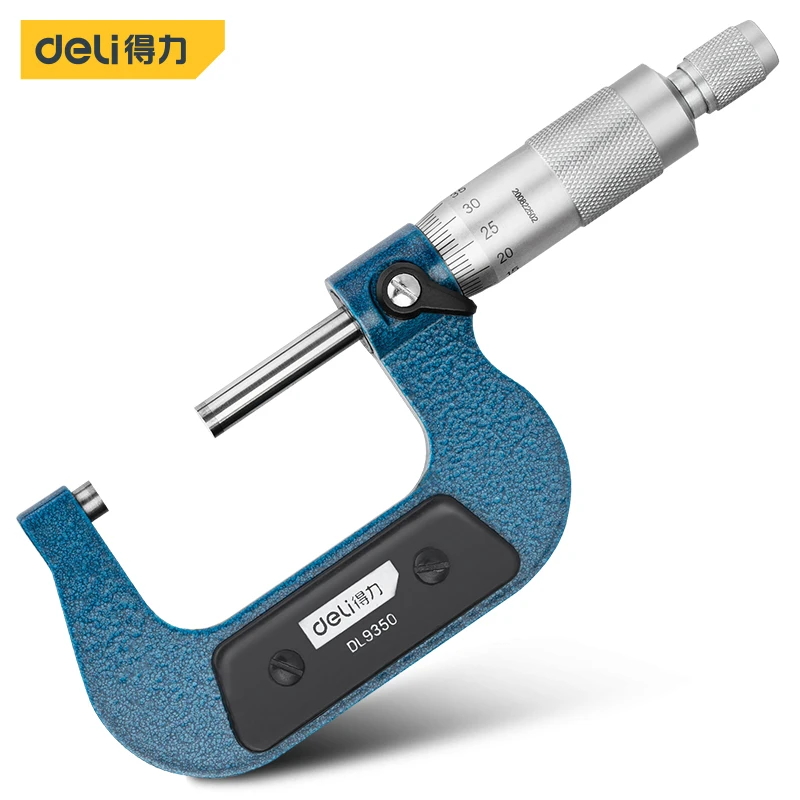 

Deli 0-25mm/ 25-50mm Precision Micrometer Spray Paint Micrometer Graduation Value 0.01mm Gauge Vernier Caliper Measuring Tools