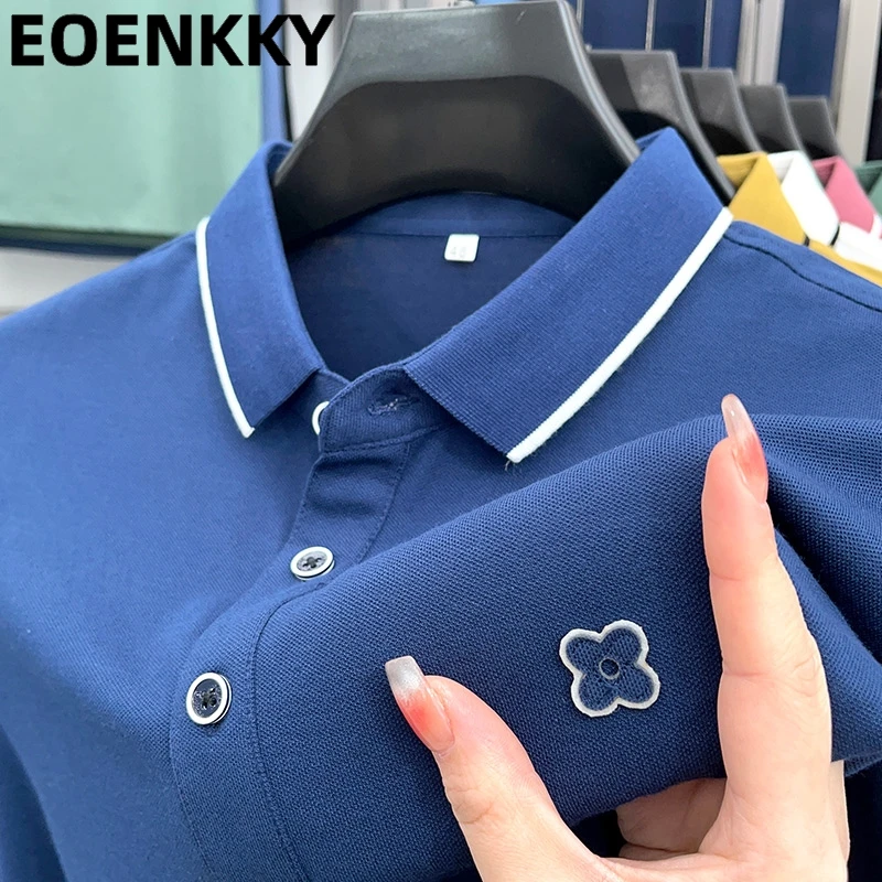 Мужская футболка-поло с вышивкой, белая хлопковая Футболка-поло с воротником, лето 2023
Мужская футболка-поло с вышивкой, белая хлопковая Футболка-поло с воротником, лето 2023