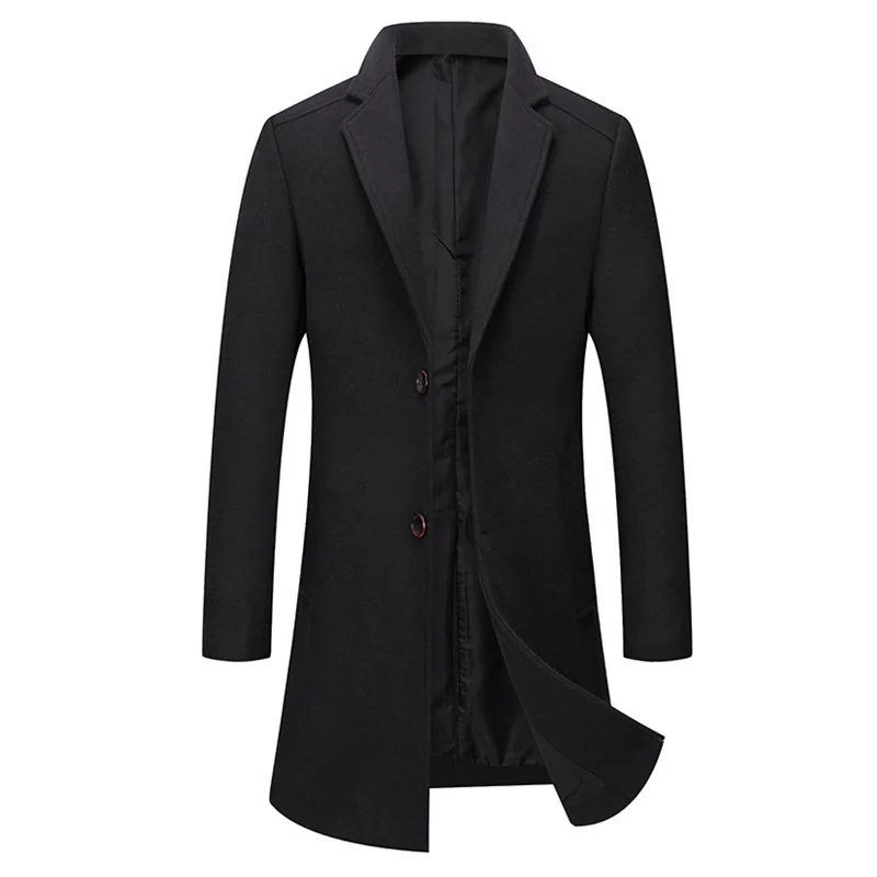 Winter new men's woolen coat/business long wool coat warm lapel high-quality large size blended coat/men's winter windbreaker
Winter new men's woolen coat/business long wool coat warm lapel high-quality large size blended coat/men's winter windbreaker