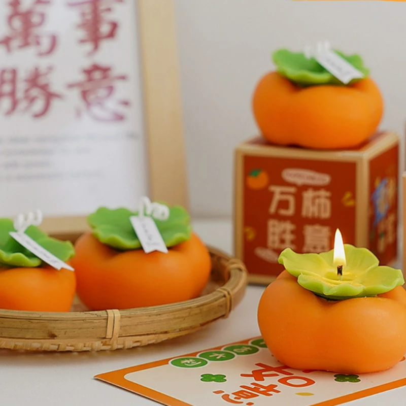 Artificial persimmon scented candle DIY creative ornament wedding fruit scented candle home decoration
Artificial persimmon scented candle DIY creative ornament wedding fruit scented candle home decoration