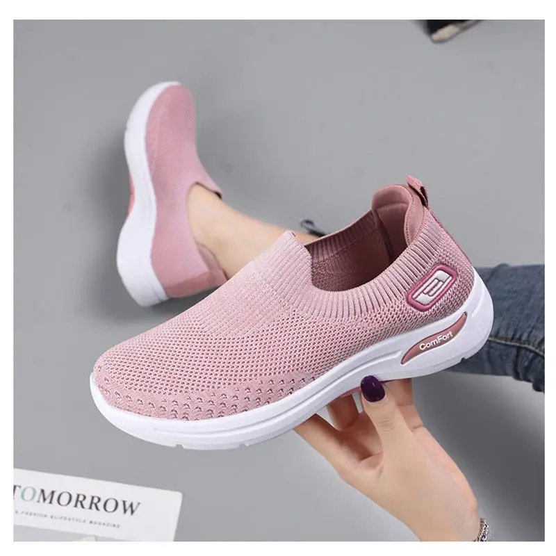 

slip on knitted men sports shoes sport men's running running shoes original men's sneakers all brands athletes khaki 0201