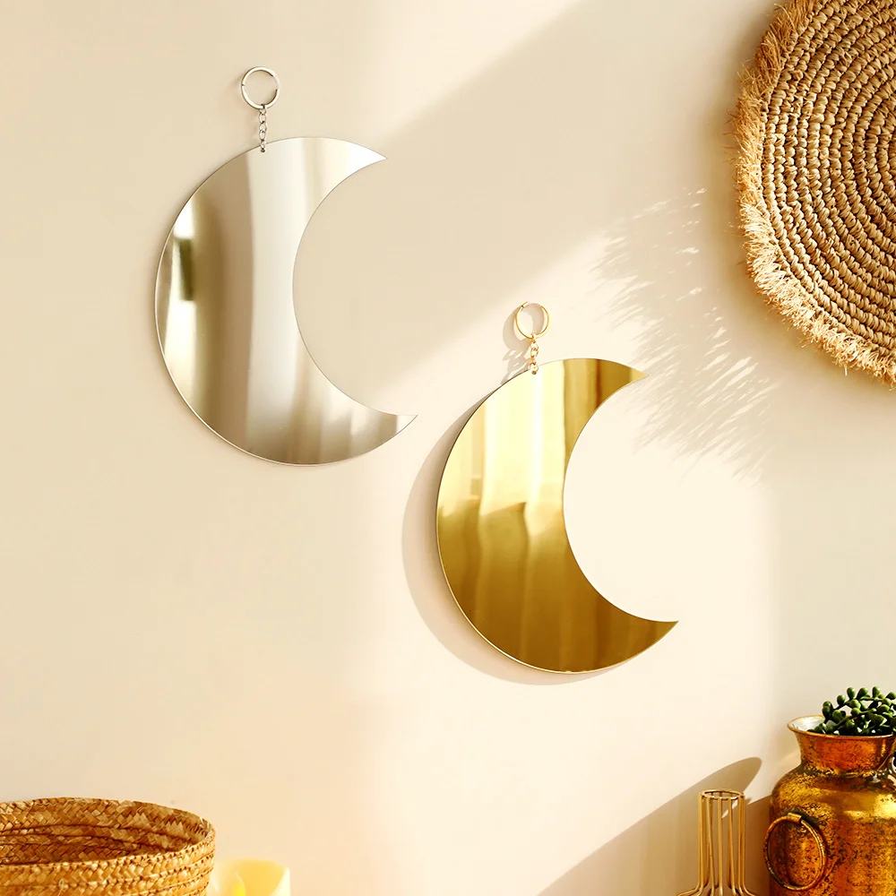 Golden Moon Phase Wall Mirror Bohemian Home Decor Acrylic Moon Wall Hanging Mirror DIY Bedroom Living Room Decoration
Golden Moon Phase Wall Mirror Bohemian Home Decor Acrylic Moon Wall Hanging Mirror DIY Bedroom Living Room Decoration