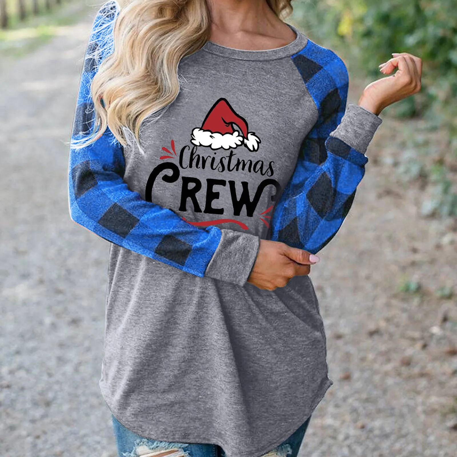 Women's Christmas Snowflake Printing Plaid Patchwork Long Sleeves Sweatshirt T-shirt Blouse Tops Womens Solid Tees
Women's Christmas Snowflake Printing Plaid Patchwork Long Sleeves Sweatshirt T-shirt Blouse Tops Womens Solid Tees
