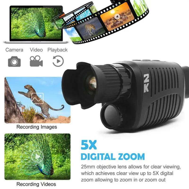 Night Vision Monocular Infrared Digital Hunting Telescope Camping Equipment Hunt Animal Photography Video 300m Distance Vision
Night Vision Monocular Infrared Digital Hunting Telescope Camping Equipment Hunt Animal Photography Video 300m Distance Vision