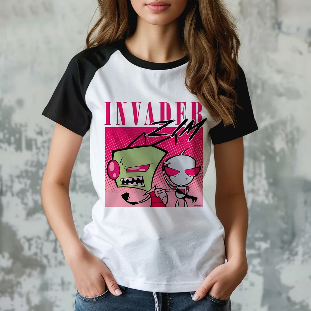 Футболка Invader Zim Женская забавная футболка с графическим принтом в японском стиле