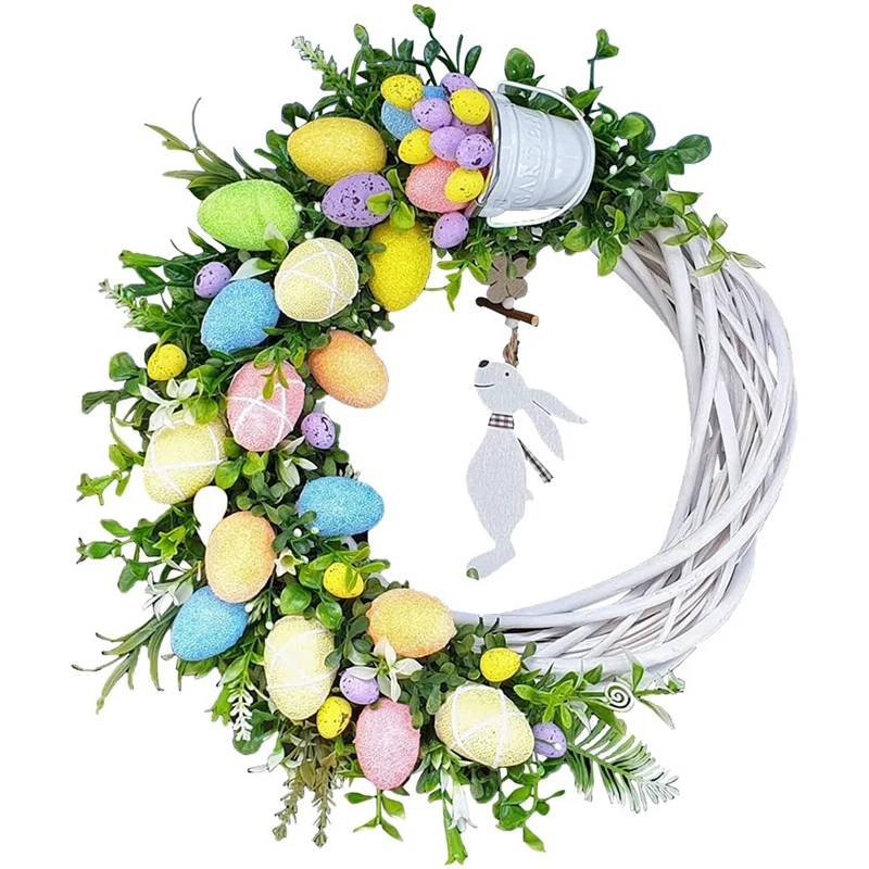 

Easter Decorations Easter Wreath Bunny Easter Egg Wreath Hanging Ornament Spring Wreaths For Garlands Fireplace Home Decor