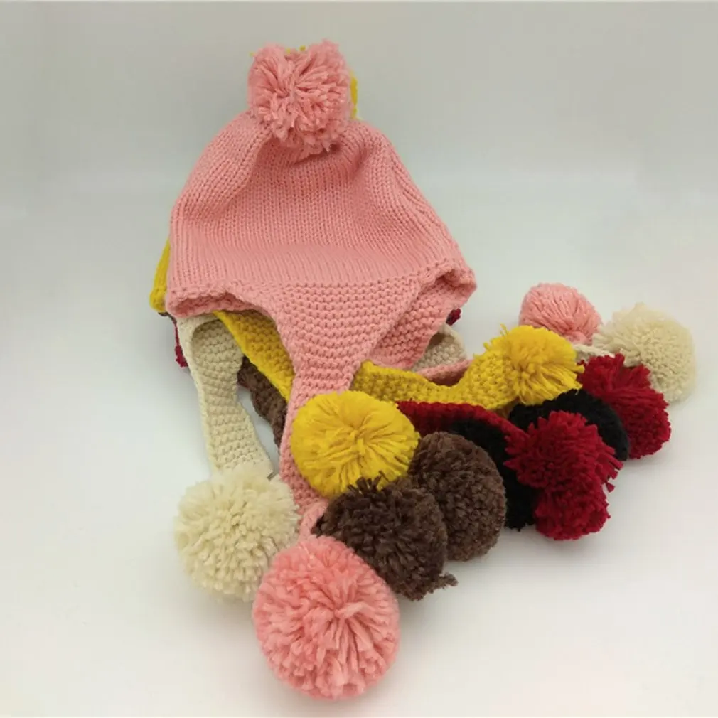 Children's three ball wool hat baby warm earmuffs cute hair ball cap hat knit hat
Children's three ball wool hat baby warm earmuffs cute hair ball cap hat knit hat
