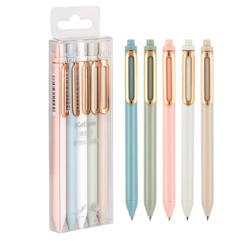 5pcs Retractable Gel Pen 0.5mm Ink Refill Gel Pens Metallic Morandi Color for Kids School Office Supplies Writing Pens Set
5pcs Retractable Gel Pen 0.5mm Ink Refill Gel Pens Metallic Morandi Color for Kids School Office Supplies Writing Pens Set
