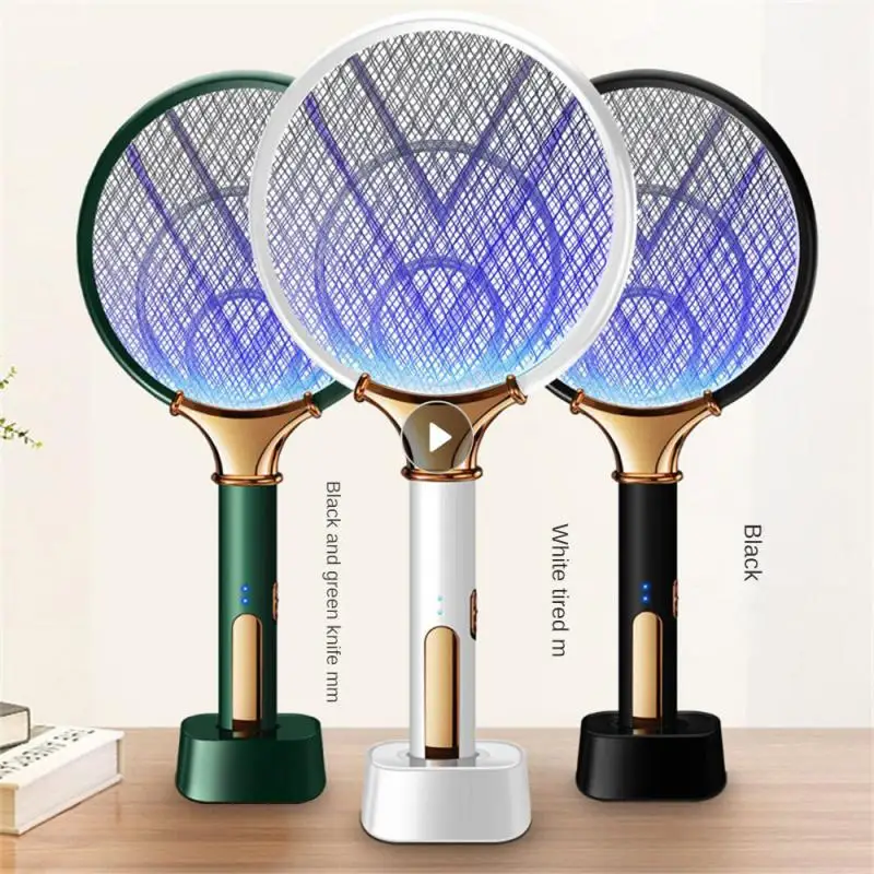 

2 in 1 LED Electric 3000V Mosquito Swatter USB Rechargeable Anti Fly Bug Zapper Killer Trap Insect Racket Pest Control Product