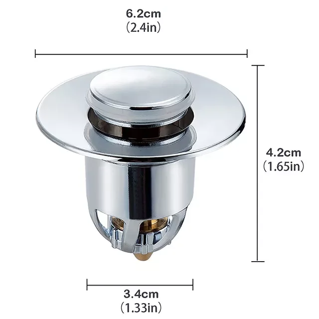Universal ABS Brass Pop-Up Bounce Core Basin Drain Filter Hair Catcher Deodorant Bath Stopper Kitchen Bathroom Tool
Universal ABS Brass Pop-Up Bounce Core Basin Drain Filter Hair Catcher Deodorant Bath Stopper Kitchen Bathroom Tool