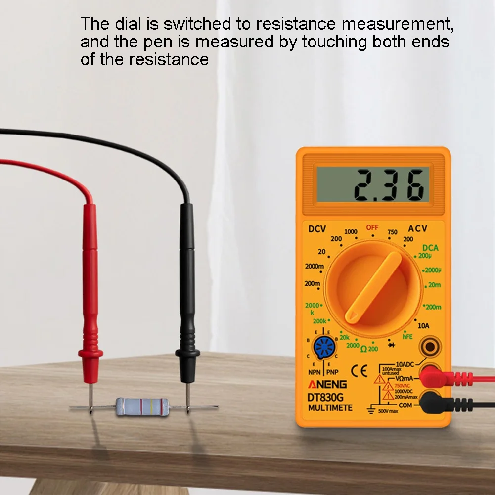 DT830G LCD Digital Voltmeter Ammeter Ohmmeter Multimeter Volt AC DC Tester Meter Detectors Electrical Analysis Instruments
DT830G LCD Digital Voltmeter Ammeter Ohmmeter Multimeter Volt AC DC Tester Meter Detectors Electrical Analysis Instruments