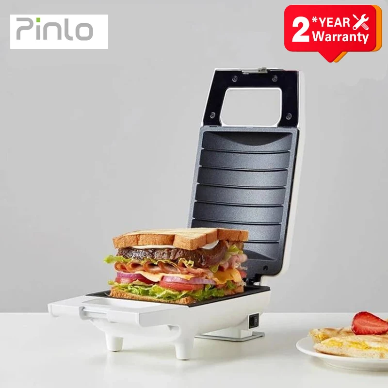 

PINLO Mini Sandwich Machine Breakfast Maker Multi Cookers Toasters Electric Ovens Hot Plates Bread Pancake Waffle
