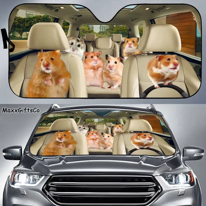 Hamster Car Sun Shade, Hamster Windshield, Family Sunshade, Hamster Car Accessories, Car Decoration, Gift For Dad, Mom
Hamster Car Sun Shade, Hamster Windshield, Family Sunshade, Hamster Car Accessories, Car Decoration, Gift For Dad, Mom