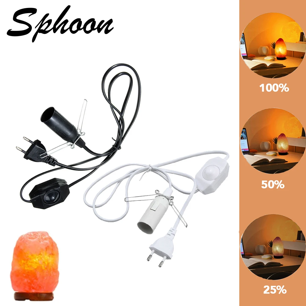 1.8m E14 E27 Lamp Base Holder Power Cord Cable Electric Power Dimmer Switch Cord For Himalayan Salt Lamp EU Plug
1.8m E14 E27 Lamp Base Holder Power Cord Cable Electric Power Dimmer Switch Cord For Himalayan Salt Lamp EU Plug