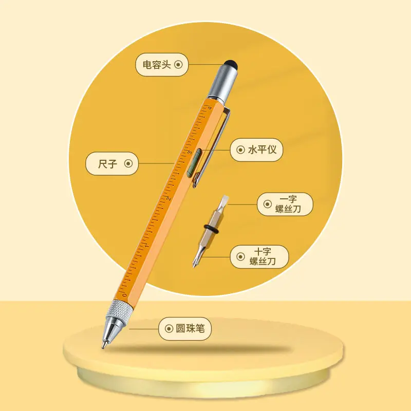 Multifunction Ballpoint Pen Screwdriver Ruler Spirit Level Creative Stationery Gift School Students Touch Screen Stylus
Multifunction Ballpoint Pen Screwdriver Ruler Spirit Level Creative Stationery Gift School Students Touch Screen Stylus