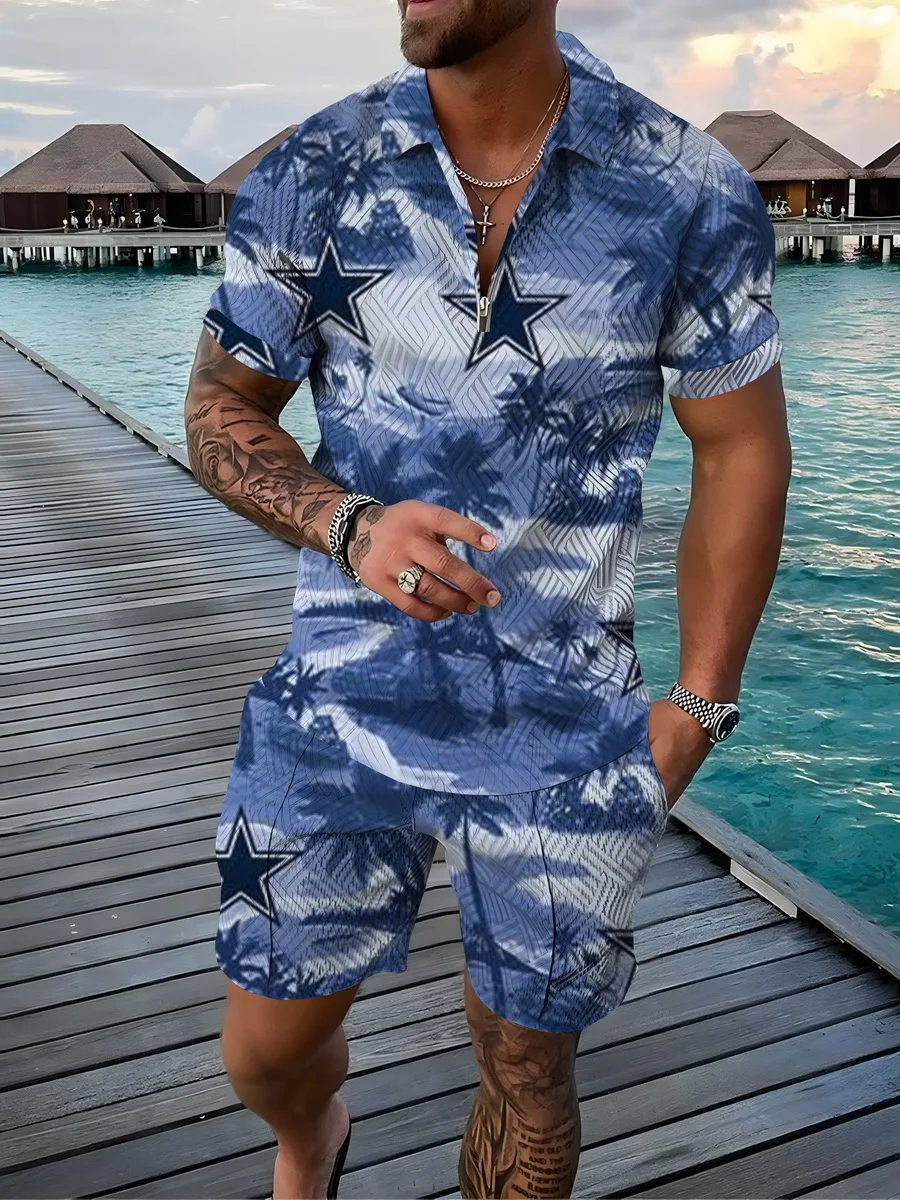 2 Pce Sets Hawaiian Polo Sets for Men Beach Style Shirt Set Men's Tracksuit Fashion Zipper Poloshirt Streetwear Summer Suits
2 Pce Sets Hawaiian Polo Sets for Men Beach Style Shirt Set Men's Tracksuit Fashion Zipper Poloshirt Streetwear Summer Suits