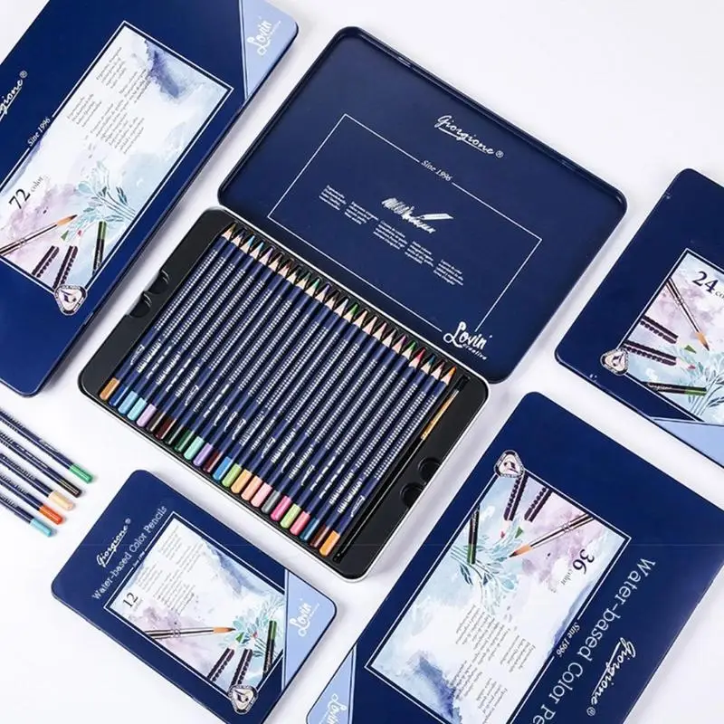 Watercolor Pencils Triangular Wooden Painting Pencils For Artists Firm Texture Colored Pencils With Metal Box For Drawing
Watercolor Pencils Triangular Wooden Painting Pencils For Artists Firm Texture Colored Pencils With Metal Box For Drawing