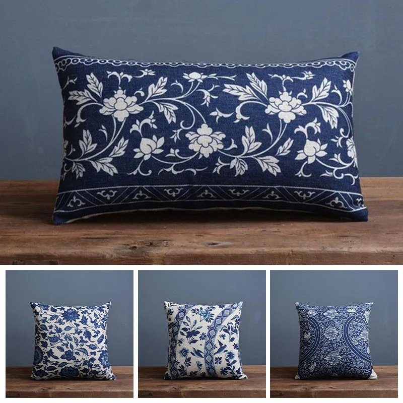 Vintage Blue White Porcelain Pillow Cover Home Decor Pillow Cushion Cover Floral Linen Pillow Case Sofa Cushions
Vintage Blue White Porcelain Pillow Cover Home Decor Pillow Cushion Cover Floral Linen Pillow Case Sofa Cushions