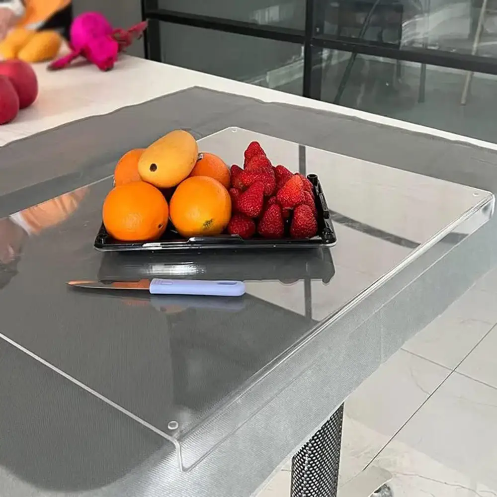 Acrylic Anti-Slip Transparent Cutting Board With Lip For Kitchen Counter Countertop Protector Home Restaurant Kitchen Gadgets
Acrylic Anti-Slip Transparent Cutting Board With Lip For Kitchen Counter Countertop Protector Home Restaurant Kitchen Gadgets