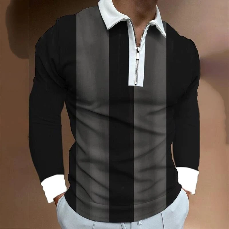 Fashion Line 3D Print Polo Zipper Long Sleeve Shirt for Men Button Down Fashion Shirt
Fashion Line 3D Print Polo Zipper Long Sleeve Shirt for Men Button Down Fashion Shirt