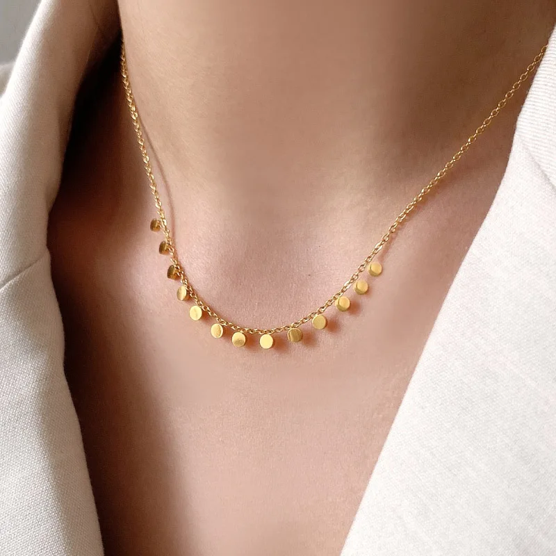 LAMOON 925 Silver Choker Necklace For Women Small wafer Minimal Thin Chain 14K Gold Plated Fine Jewelry Necklace Korean NI136
LAMOON 925 Silver Choker Necklace For Women Small wafer Minimal Thin Chain 14K Gold Plated Fine Jewelry Necklace Korean NI136