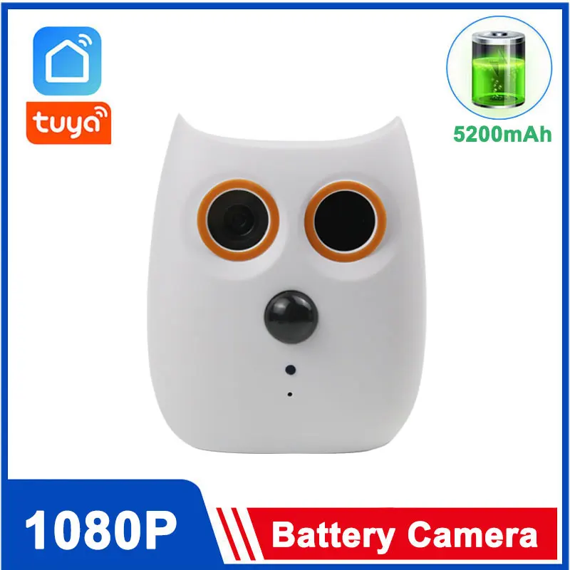 Tuya Smart Life 1080P HD Камера видеонаблюдения WiFi Беспроводная связь с батареей PIR