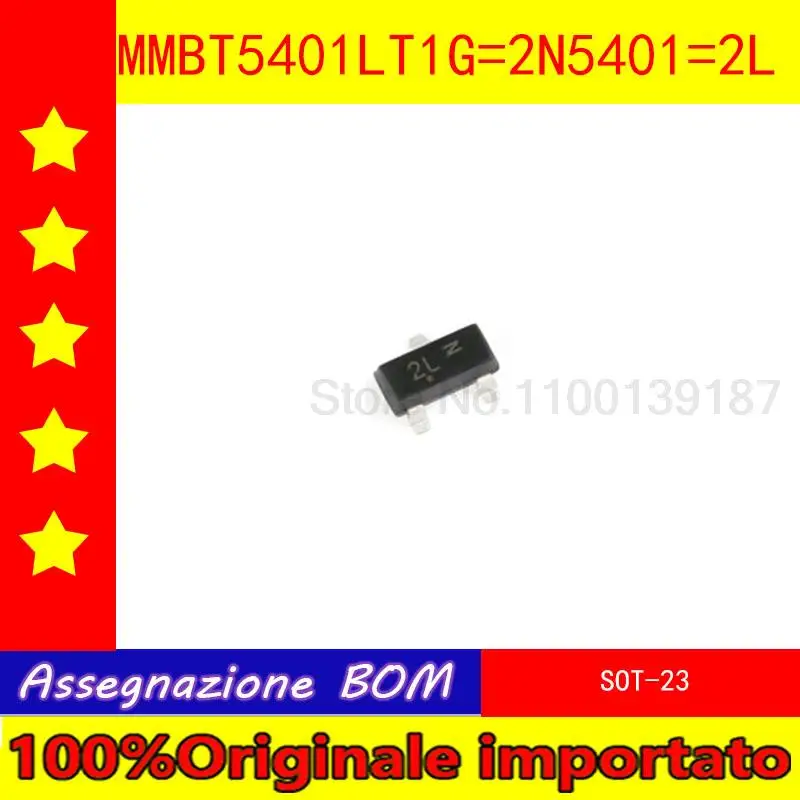 100pcs/lot MMBT5401LT1G 2N5401 2L MMBT5551LT1G 2N5551 G1 SOT-23 Low Power Triode Transistor
100pcs/lot MMBT5401LT1G 2N5401 2L MMBT5551LT1G 2N5551 G1 SOT-23 Low Power Triode Transistor